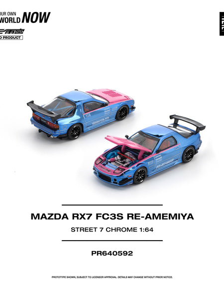 (Pre-order) POPRACE 1/64 - MAZDA RX7 (FC3S) RE-AMEMIYA STREET Diecast Model Car