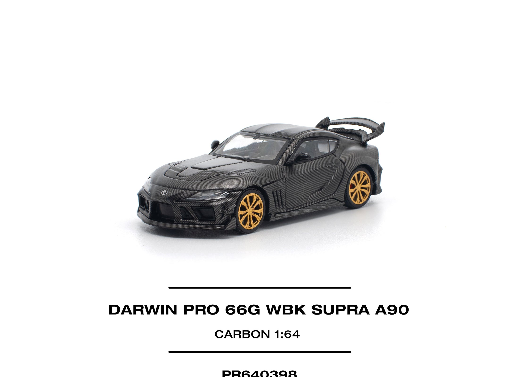 POPRACE 1/64 DARWIN PRO 66G WBK SUPRA A90 CARBON EDITION Model Car