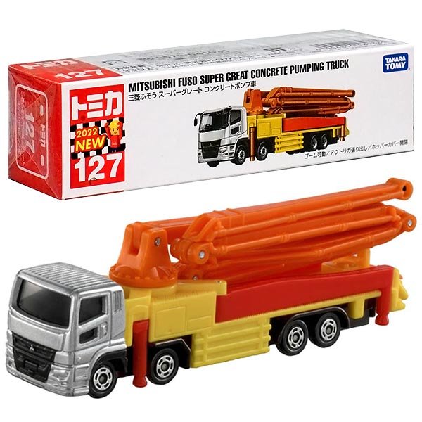 Takara Tomy Tomica Die-cast Car - No.127 Fuso SuperGreat Concrete Pumping