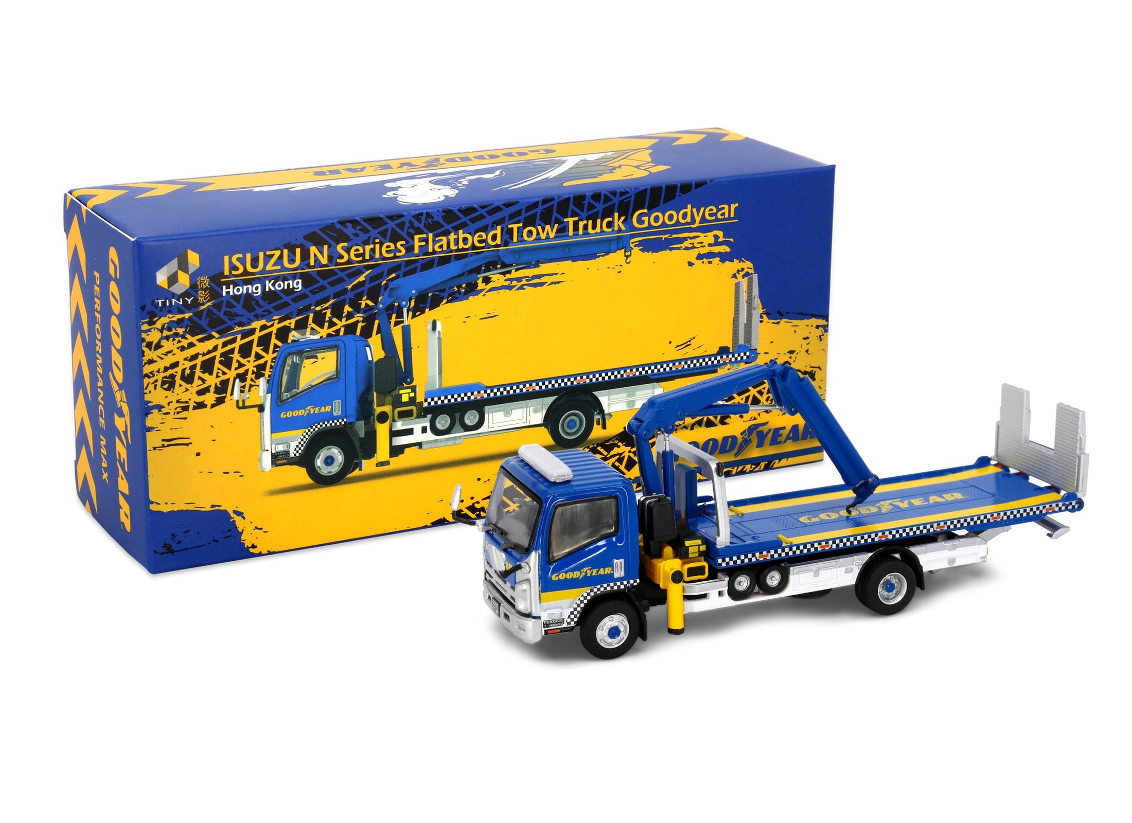 Tiny City Die-cast Model Car - ISUZU N Series Flatbed Tow Truck w/ Crane Good Yr