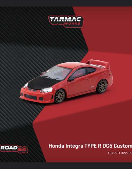 Tarmac Works 1:64 Honda Integra TYPE R DC5 Custom Red Model Car