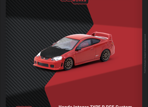 Load image into Gallery viewer, Tarmac Works 1:64 Honda Integra TYPE R DC5 Custom Red Model Car
