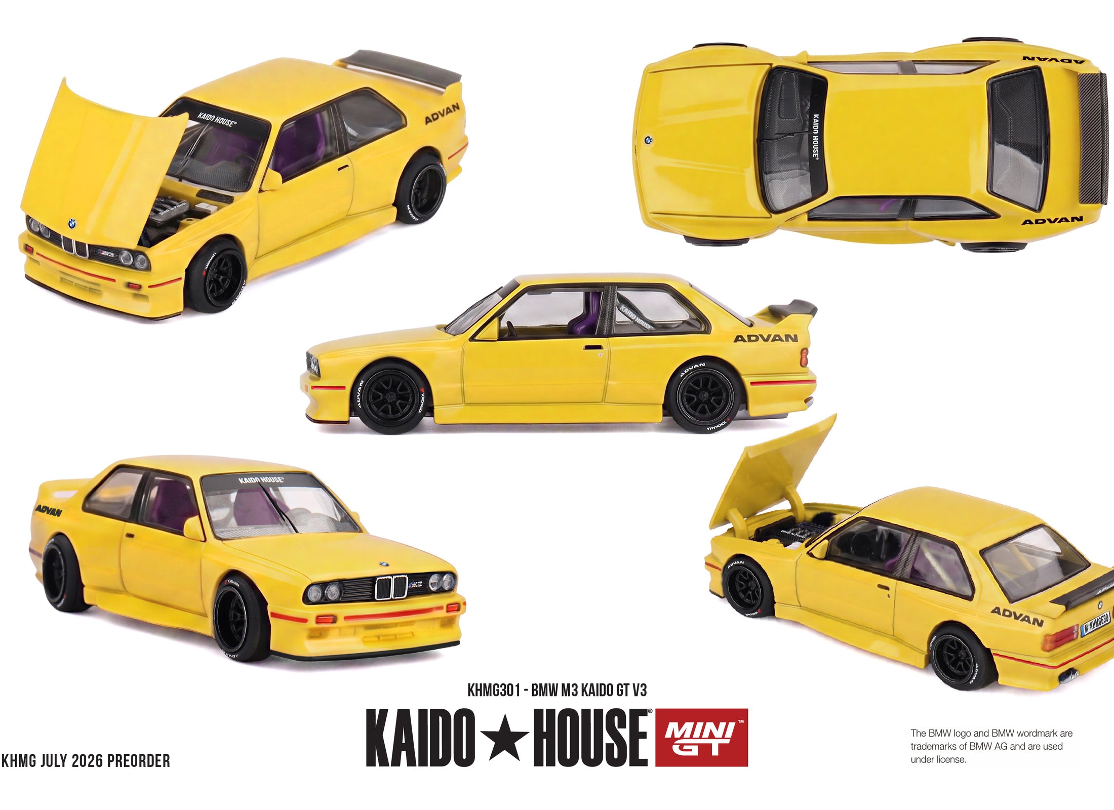 (Pre-order) Mini GT #301 BMW M3 Kaido GT V3 Diecast Model Car