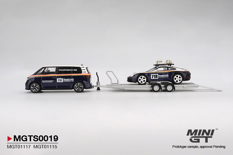 (Pre-order) MINI GT Porsche 911 Dakar #718 / Volkswagen ID. Buzz Porsche Centrum