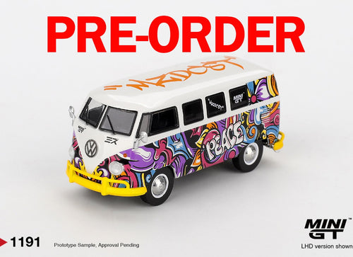 Load image into Gallery viewer, (Pre-order) MINI GT #1191 Volkswagen T1 Microbus Mizu Design LHD Diecast Model
