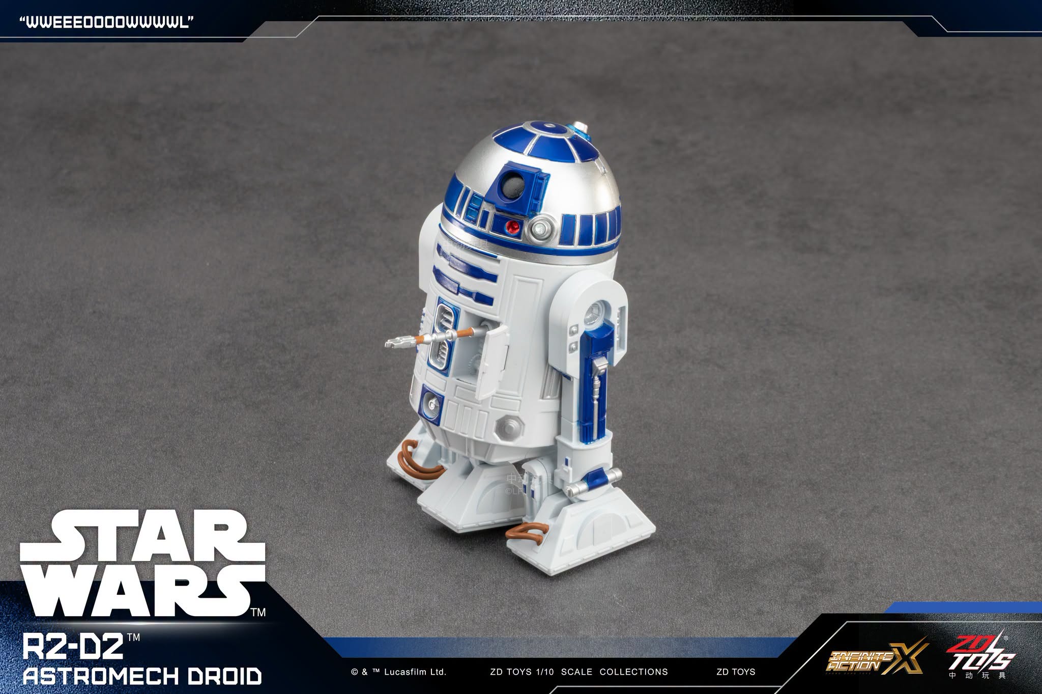 ZD Toys Star Wars 1:10 Action Figure - R2D2 Collectible Action Figure Set