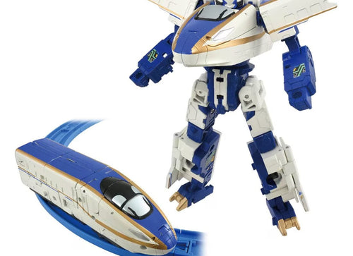 Load image into Gallery viewer, Takara Tomy Plarail Shinkansen Deformation Robot SHINKALION CW E7 Kagayaki Drill
