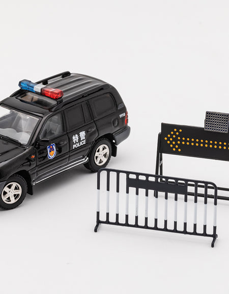 GCD 1/64 Toyota Land Cruiser 100 - S.W.A.T. (China) Black (LHD)