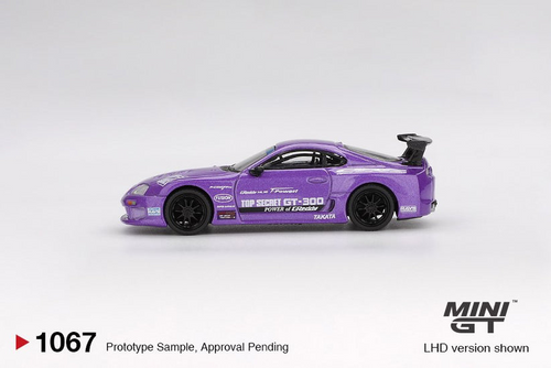 Load image into Gallery viewer, MINI GT 1/64 #1067 Toyota Supra (A80) Top Secret GT-300 Purple LHD

