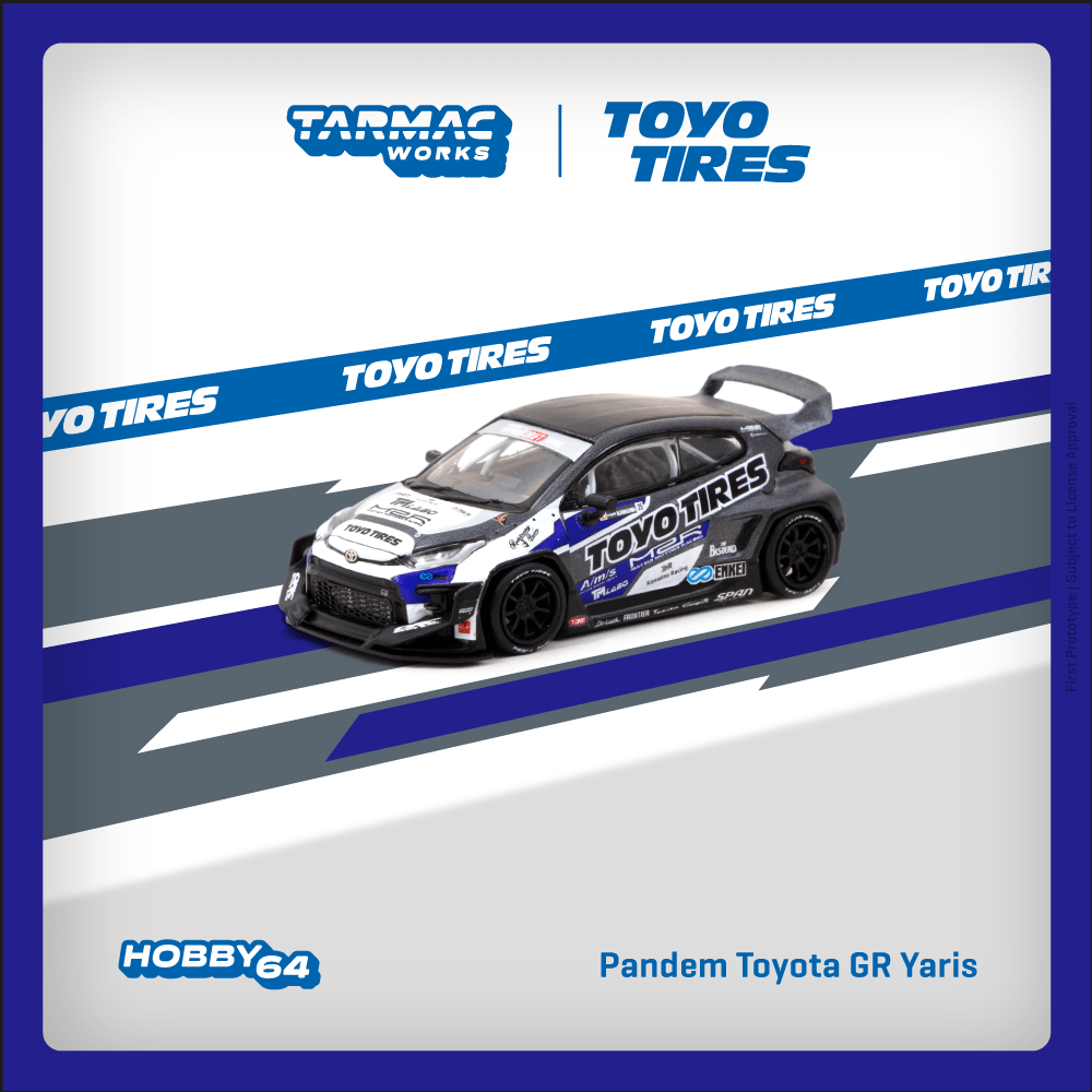 Tarmac Works 1/64 Pandem Toyota GR Yaris TOYO TIRES Diecast Model
