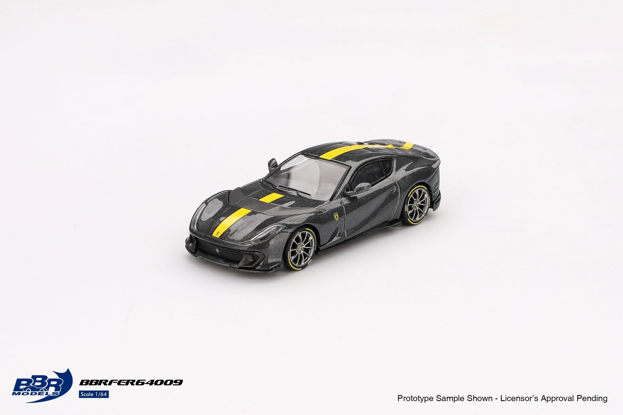 BBR 1:64 Ferrari 812 Competizione Grigio Competizione Diecast Model Car
