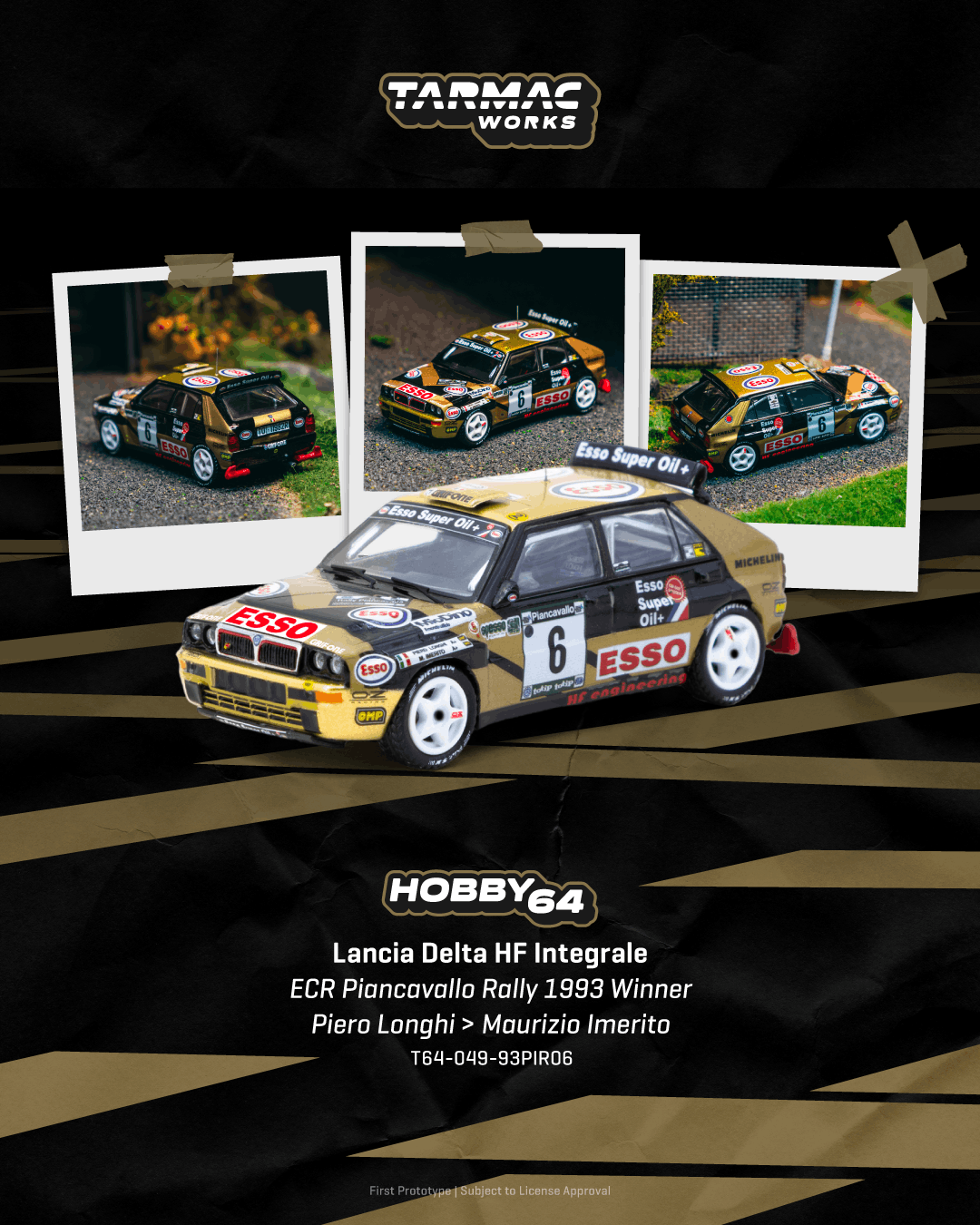 (Pre-order) Tarmac Works Lancia Delta HF Integrale ECR Piancavallo Rally 1993