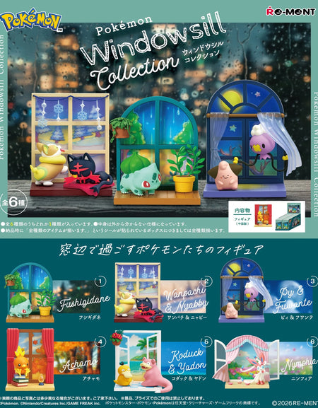 Re-ment Pokemon Windowsill Collection Full Box Set of 6