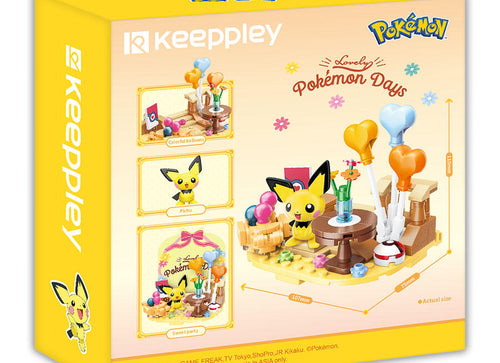 Load image into Gallery viewer, Qman Keeppley Building Blocks #K20226 Pokemon Pichu Sweet Preparation
