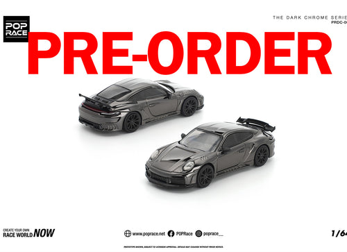 Load image into Gallery viewer, (Pre-order) POPRACE 1/64 STINGER GTR DARK CHROME Diecast Model Car
