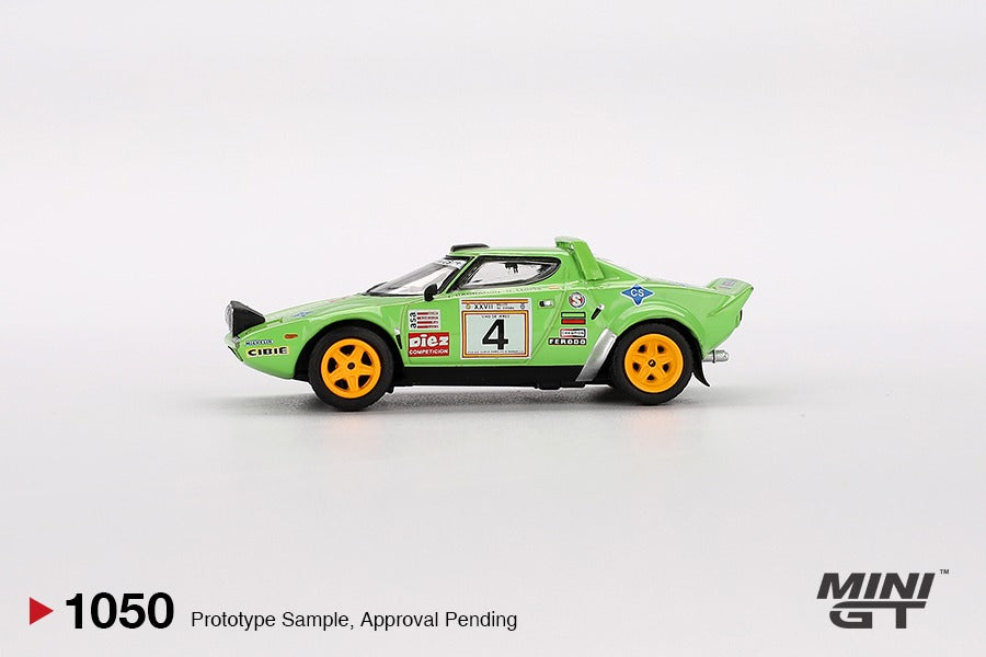Mini GT #1050 Lancia Stratos HF #4 1979 Spanish Rally Champion