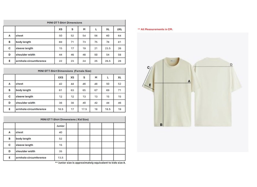 MINI GT Official T-shirt - Pink Floral White (Female Size) M Size