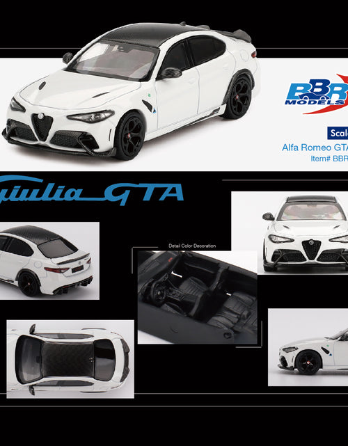 Load image into Gallery viewer, BBR 1:64 Alfa Romeo Giulia GTA  White Die-Cast Model Car
