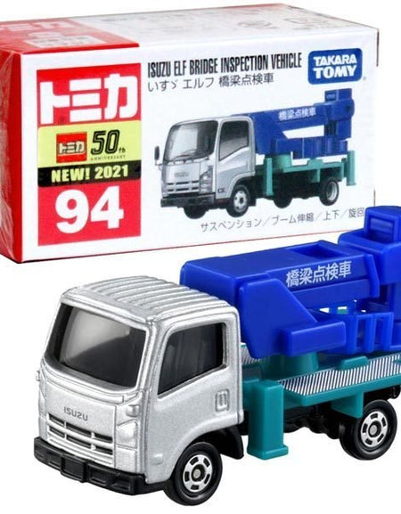 Takara Tomy Tomica Diecast Model Car No94 - Isuzu Elf Bridge Inspection Vehicle