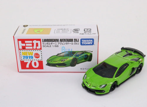 Load image into Gallery viewer, Takara Tomy Tomica #70 Lamborghini Aventador SVJ 1/68 Mini diecast toy car
