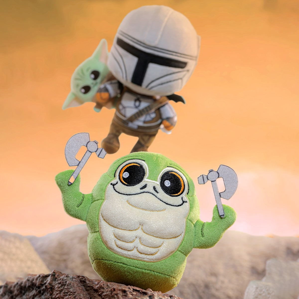 Hot Toys Star Wars The Mandalorian and Grogu Cosbi Plush Keychain (Full set 6)