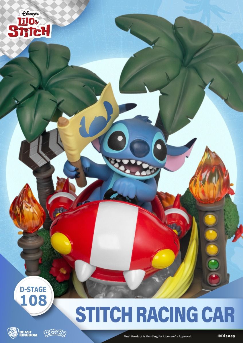 Beast Kingdom Diorama Stage-108- Disney Stitch Racing Car