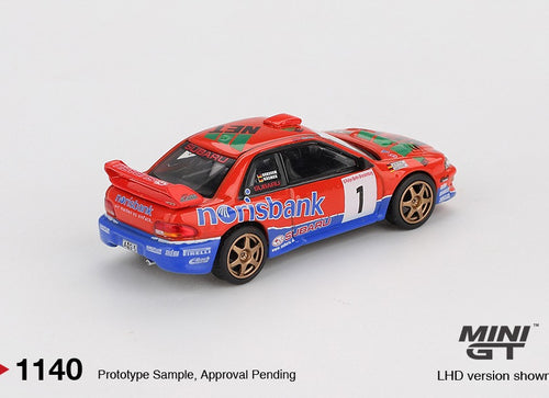 Load image into Gallery viewer, MINI GT #1140 Subaru Impreza WRC97 #1 1999 DRM Champion Model Car
