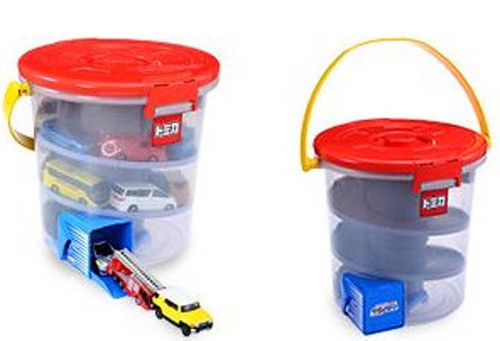 Load image into Gallery viewer, TAKARA TOMY Tomica Sprial Bucket Set Scene for diecast toy car storage tunnel

