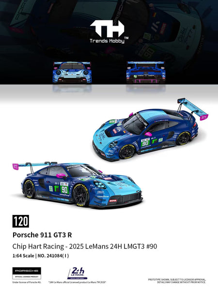 Trends Hobby 1/64  Diecast Porsche 911 GT3 R LeMan 24H 2025 #90