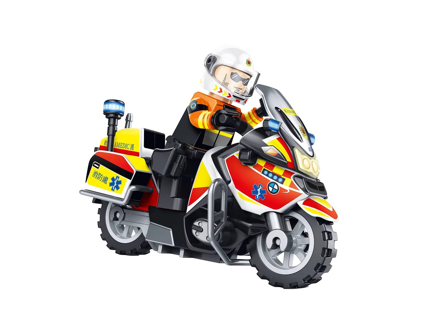 Royal Toys Building Blocks City Story Bricks RT49 : Emergency Medical Assistant Motor Cycle