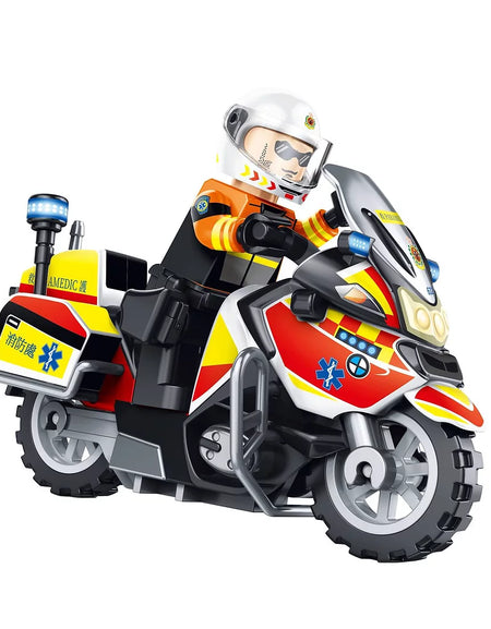 Royal Toys Building Blocks City Story Bricks RT49 : Emergency Medical Assistant Motor Cycle