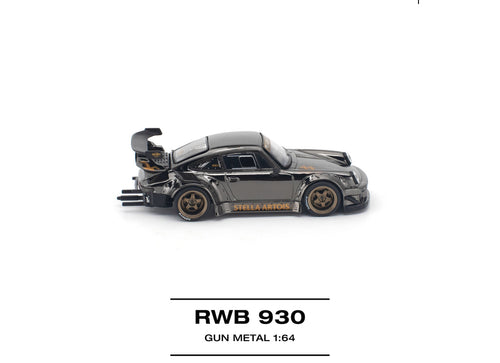 Load image into Gallery viewer, (Pre-order) POPRACE 1/64 - RWB 930 GUN METAL Opening Rear Engine Cover
