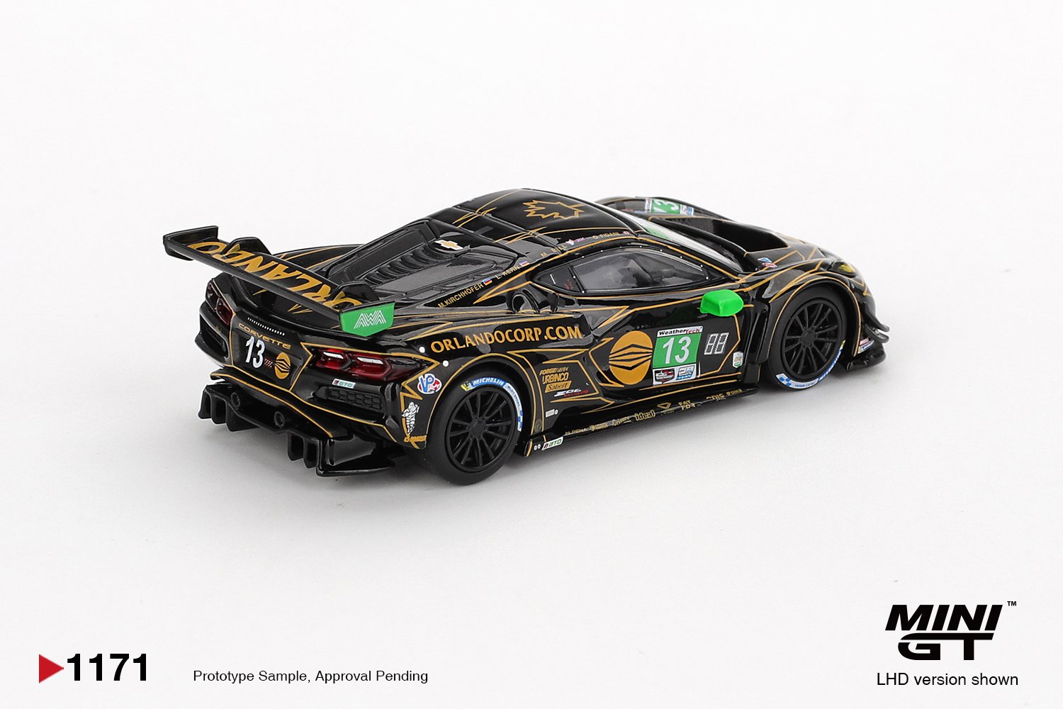 MINI GT #1171 Chevrolet Corvette Z06 GT3.R #13 AWA 2025 IMSA Daytona