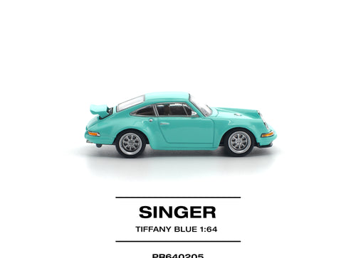 Load image into Gallery viewer, (Pre-order) POPRACE 1/64 SINGER 964  BLUE Diecast Model Car
