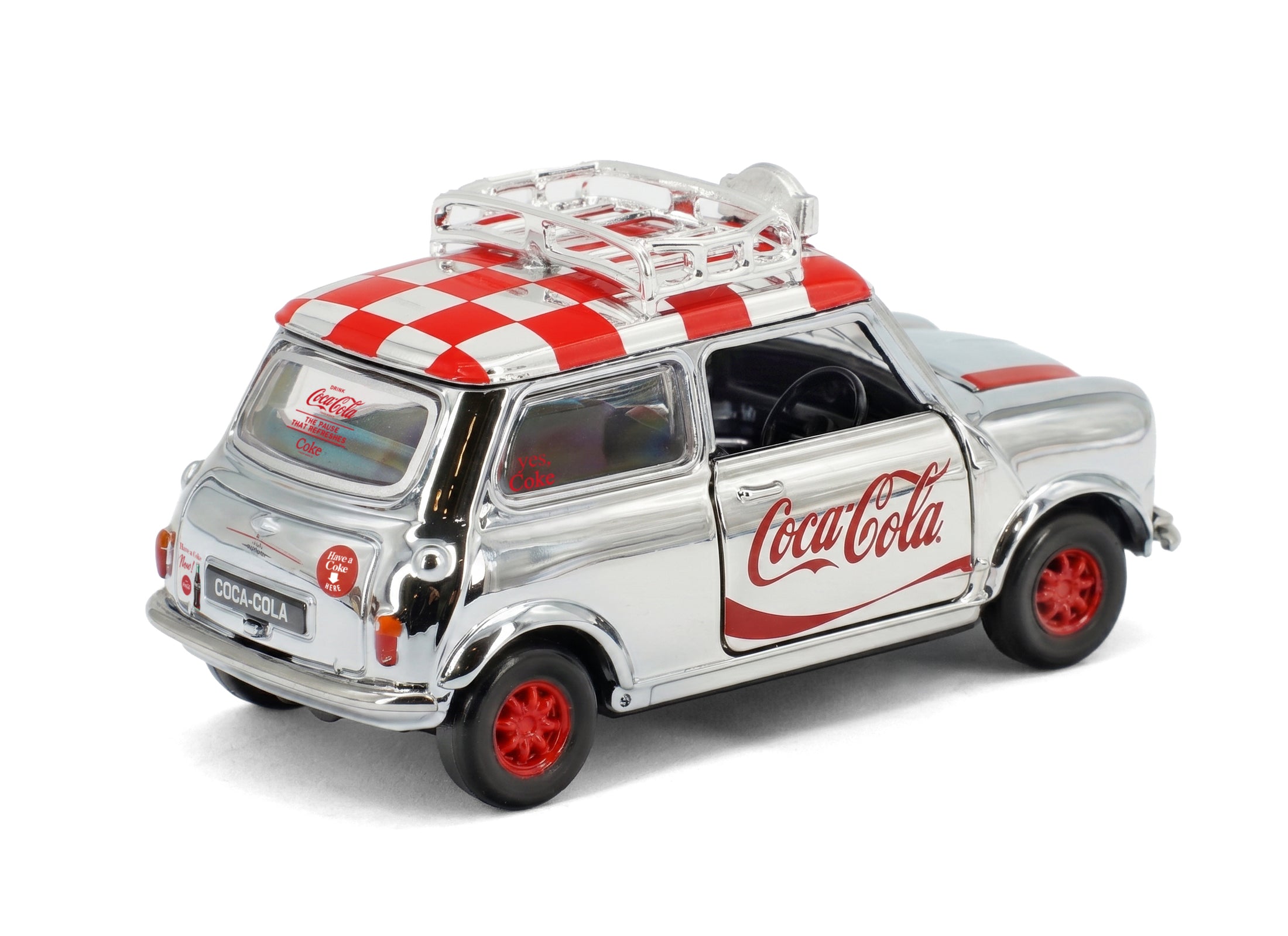 Tiny City Die-cast Model Car - 1/50 Mini Cooper X Coca-Cola(Siver) #COKE126