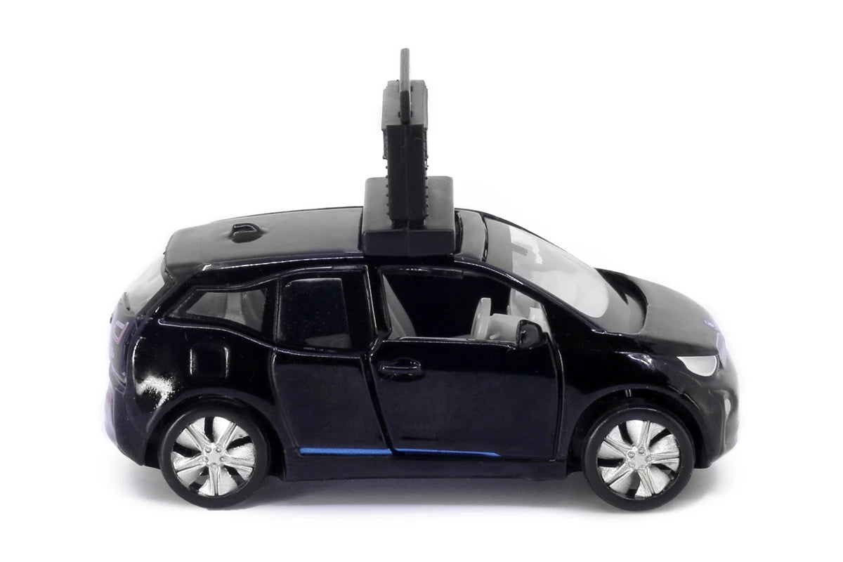 Tiny City Die-cast Model Car 1/64 - BMW i3 Marathon Clock Car (Fluid Black)