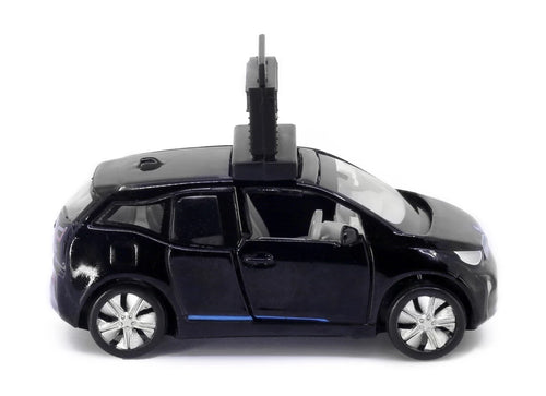 Load image into Gallery viewer, Tiny City Die-cast Model Car 1/64 - BMW i3 Marathon Clock Car (Fluid Black)
