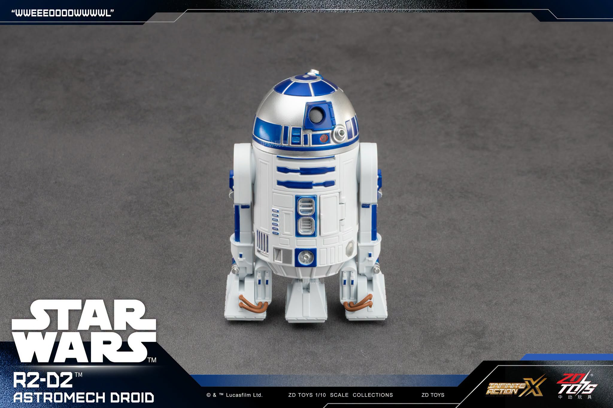 ZD Toys Star Wars 1:10 Action Figure - R2D2 Collectible Action Figure Set
