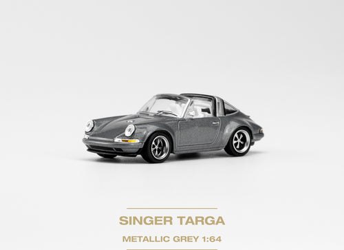 Load image into Gallery viewer, POPRACE 1/64 SINGER TARGA METALLIC GREY Diecaset Model Car

