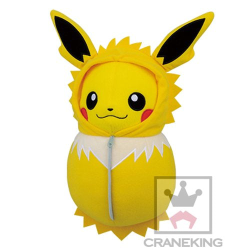 Load image into Gallery viewer, Banpresto Pocket Monster Pokemon Pikachu Sleeping Bag Jolteon Style Plush Doll
