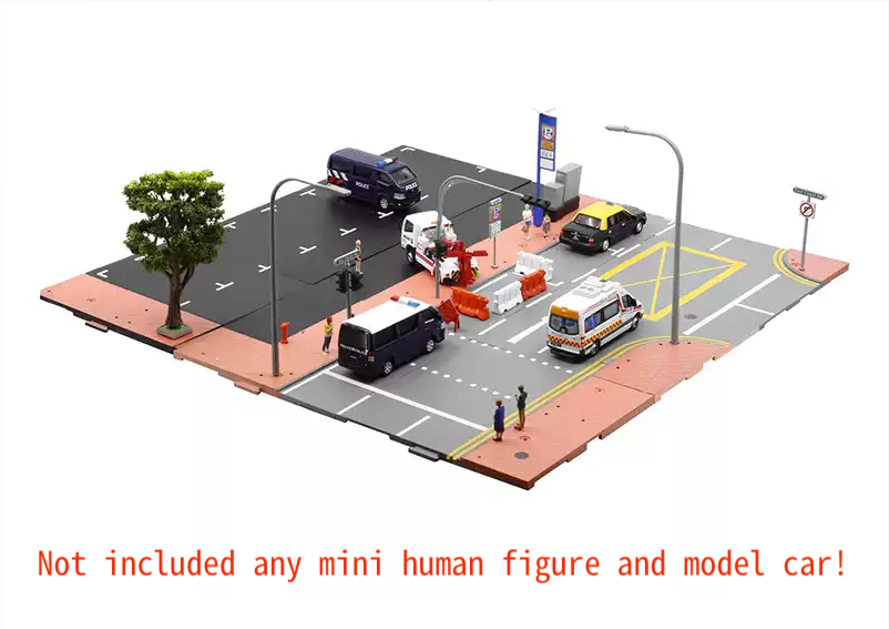 TINY City scale 1:64 Street Diorama Painted Model - S1 Singapore Road Set