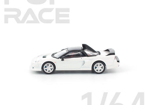 Load image into Gallery viewer, (Pre-order) POP RACE 1/64 HONDA NSX-R GT WHITE Diecast Model Car #PR640407
