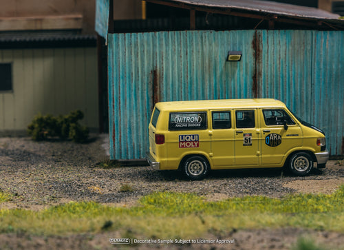 Load image into Gallery viewer, Tarmac Works 1/64 Dodge Van Yellow Diecast Model Car

