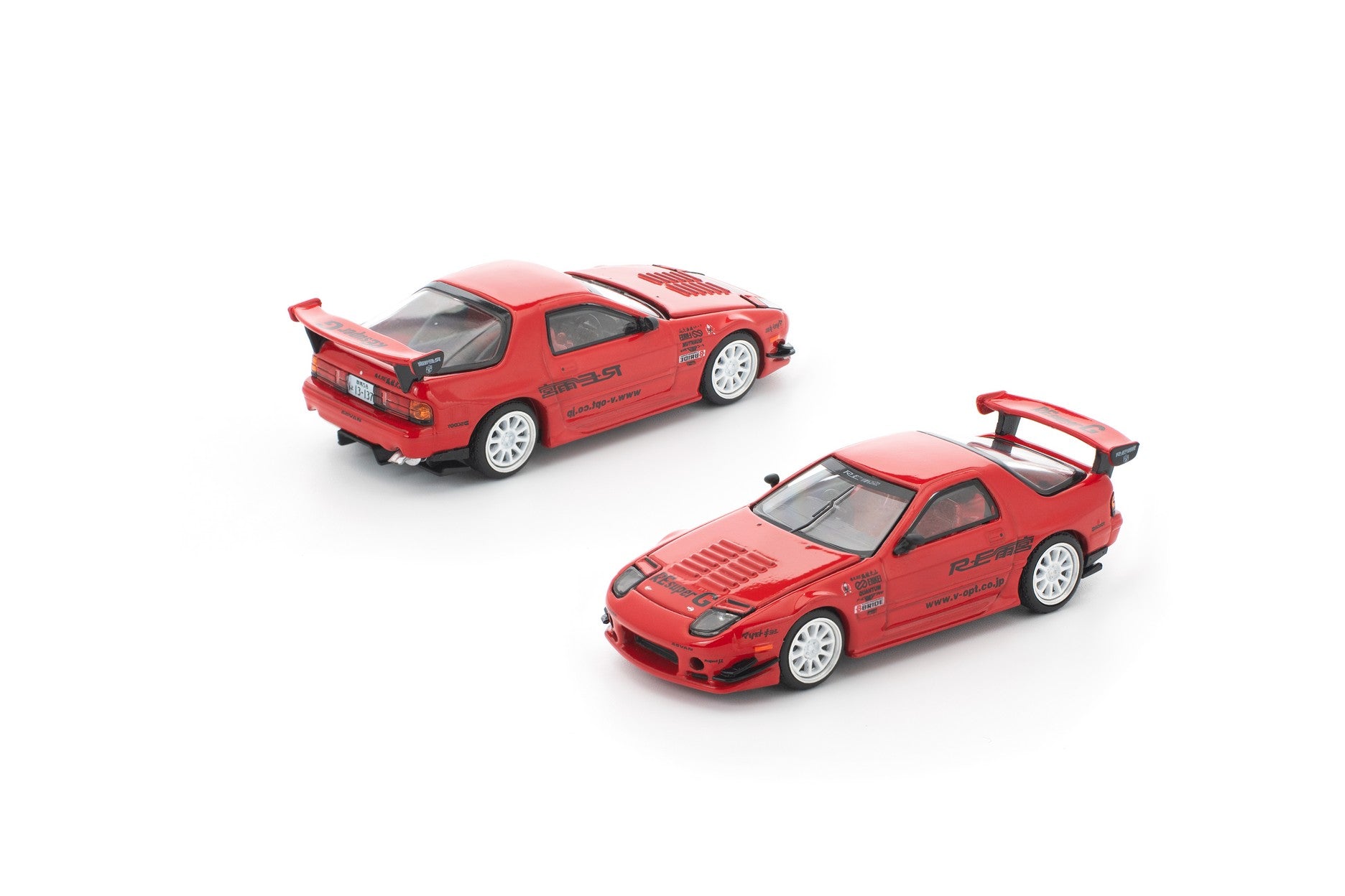 (Pre-order) POPRACE 1/64 MAZDA RX7 FC3S RE-AMEMIYA RED Diecast Model Car