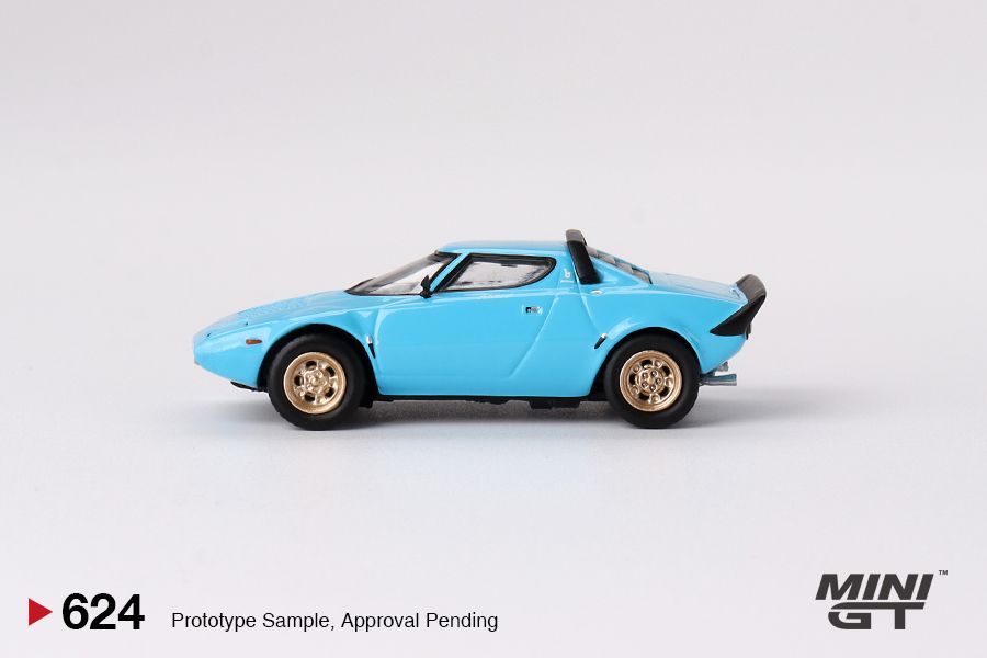 Mini GT #624 1/64 Lancia Stratos HF Stradale Azzuro Chiaro Model Car