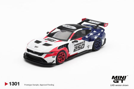 (Pre-order) MINI GT #1301 Ford Mustang GTD  America 250  USA Exclusive Blister