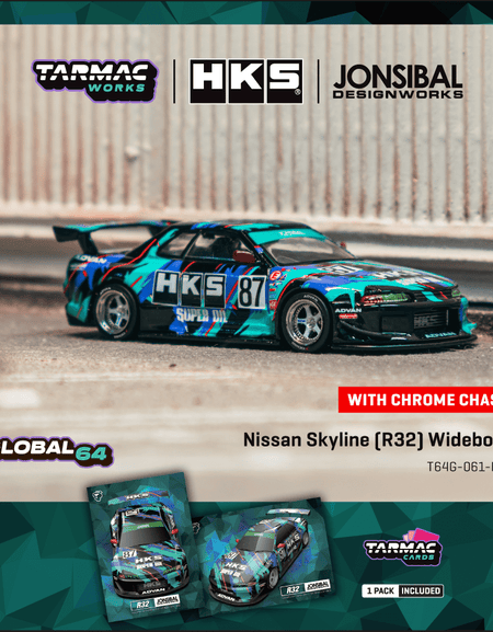 Tarmac Works 1:64 Nissan Skyline (R32) Widebody HKS Model Car