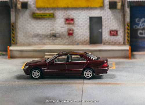 Load image into Gallery viewer, Tarmac Works 1/64 Mercedes-Benz S 55 AMG Bordeaux Red Metallic Model

