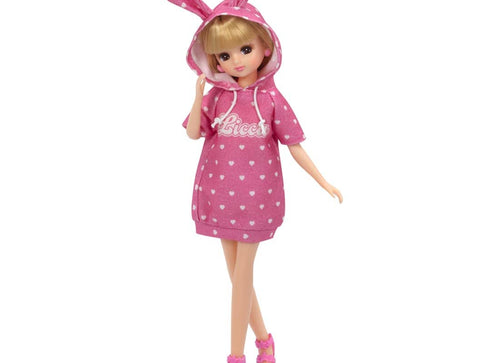 Load image into Gallery viewer, Takara Tomy Licca-chan Dress LW-01 My First Series Bunny Hoodie Licca (NO DOLL)
