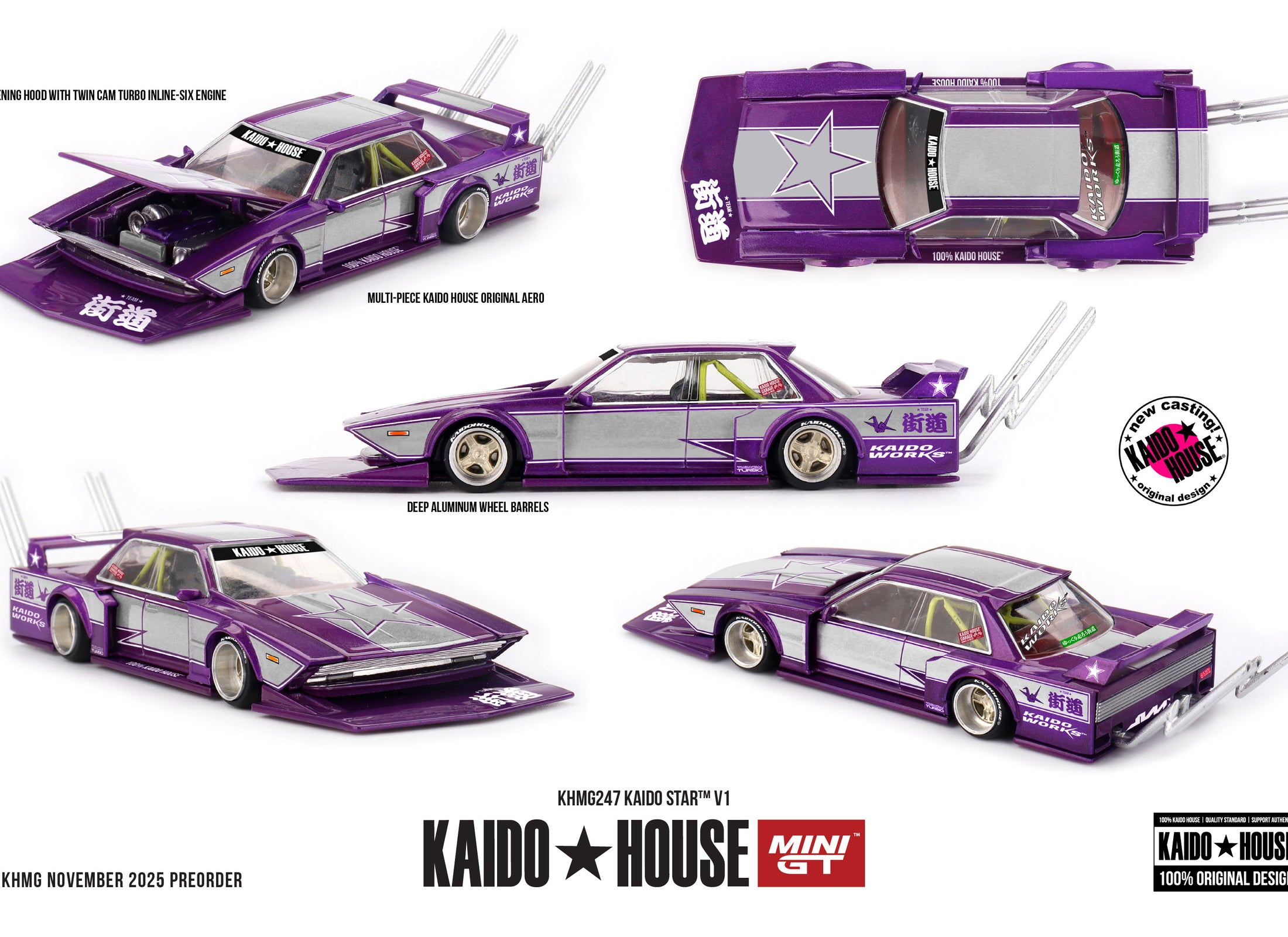 (Pre-order) Kaido House X Mini GT BMW M3 KAIDO STAR V1 Diecast Model Car #247